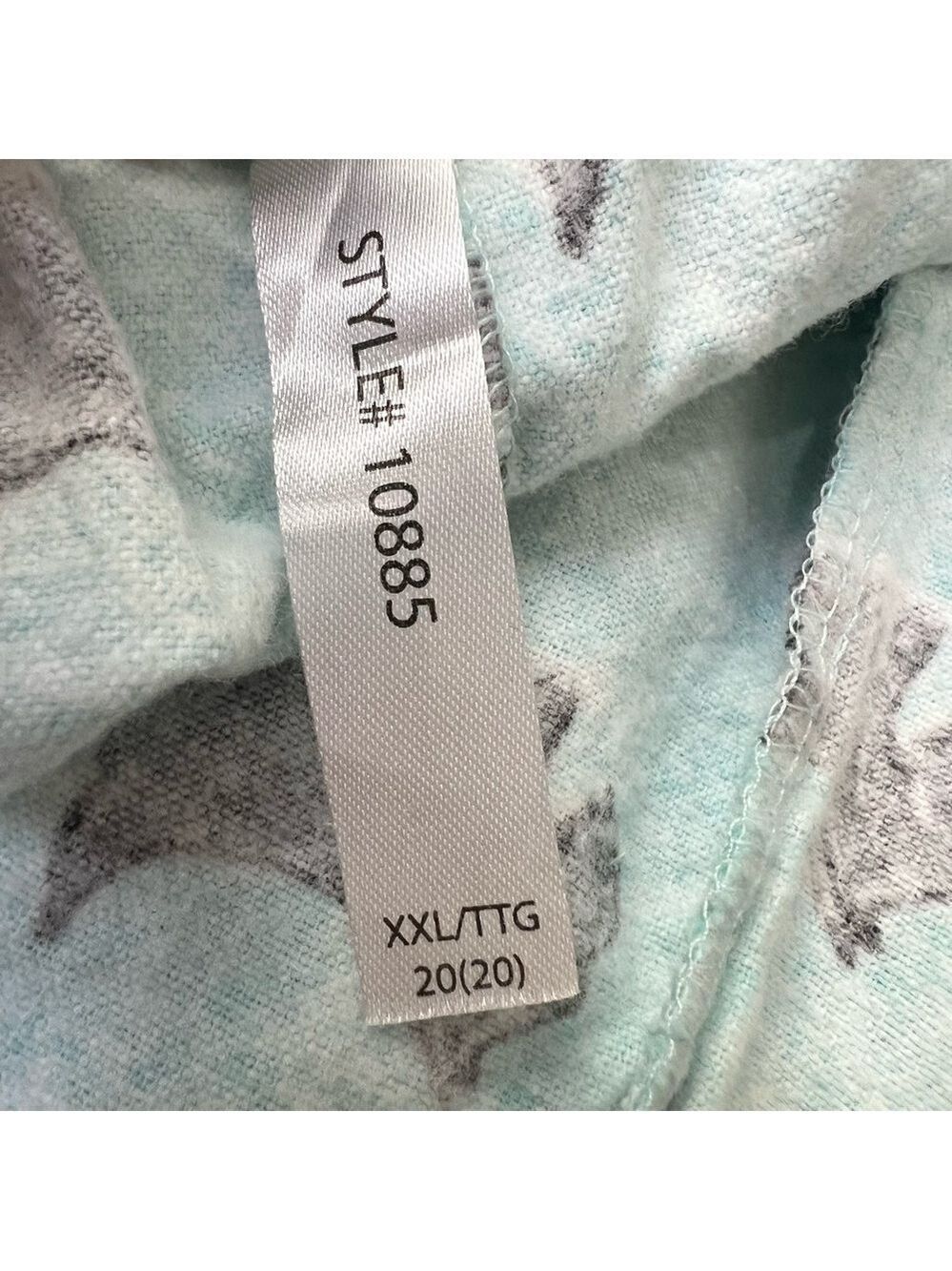 Aqua blue cotton flannel Scottie dog lounge pants pyjama pants XXL / 20 - Picture 13 of 14